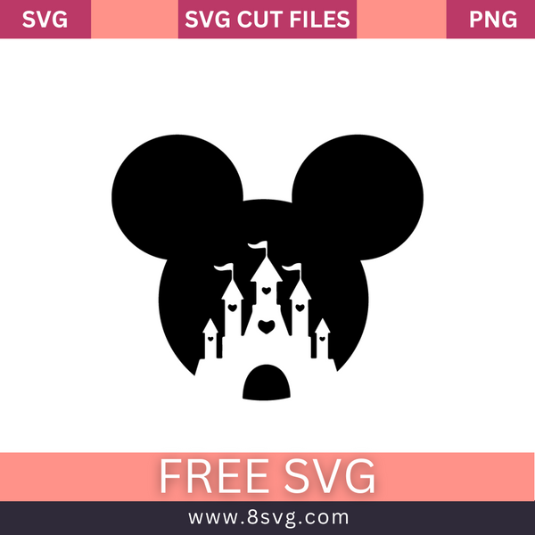 Mickey and Castle Disney SVG Free Cut File for Cricut – RNOSA LTD | 8SVG