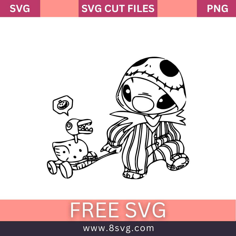 Stitch Dress Up Svg Free Cut File For Cricut- 8SVG