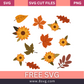 Autumn flowers and leaves Svg Free cut file- 8SVG