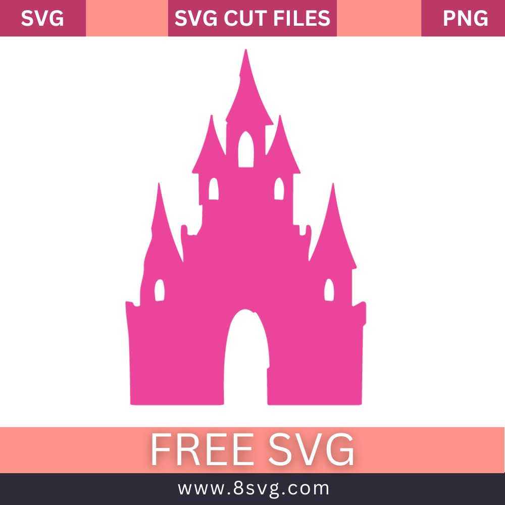 Barbie Castle SVG Free Silhouette Cut File- 8SVG