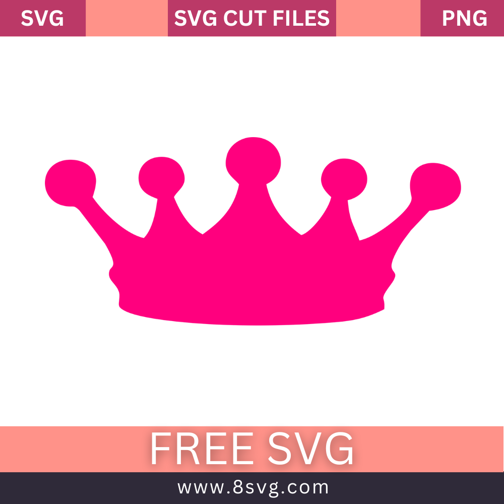 Barbie Crown SVG Free for Silhouette and Cricut- 8SVG