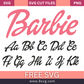 Barbie Font SVG Free Download for Cricut- 8SVG