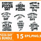 +55 pizza day svg bundle- 8SVG