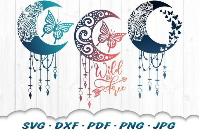 Mandala Butterfly Dreamcatcher SVG Bundle- 8SVG