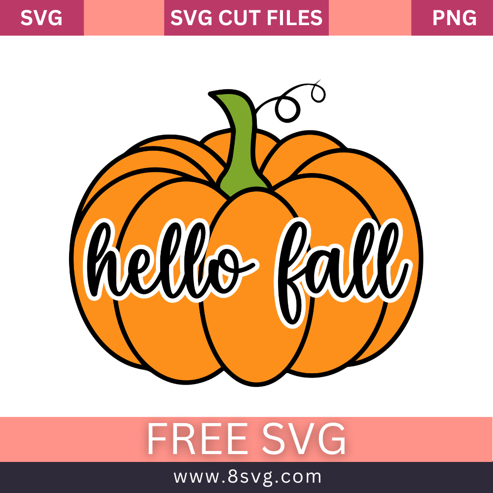 Hello Fall Svg Free Cut File Fo Cricut- 8SVG