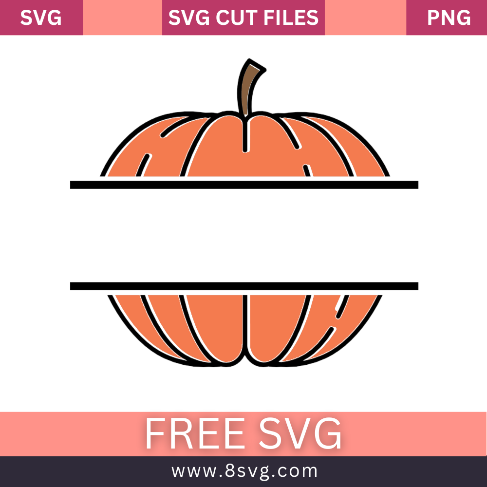 Pumpkin Monogram Svg Free Cut File For Cricut- 8SVG
