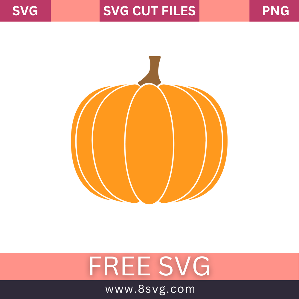 Pumpkin Svg Free Cut File For Cricut or Silhouette Fall – 8SVG