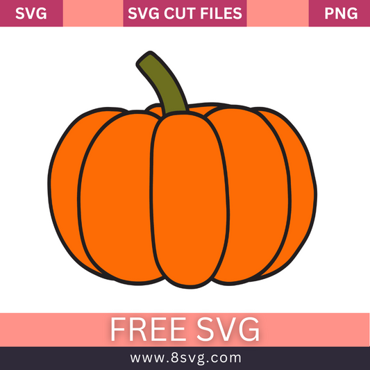 Pumpkin Svg Free Cut File For Cricut Fall Halloween- 8SVG