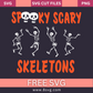 Spooky Scary Skeletons Svg free Cut file Dance Halloween- 8SVG