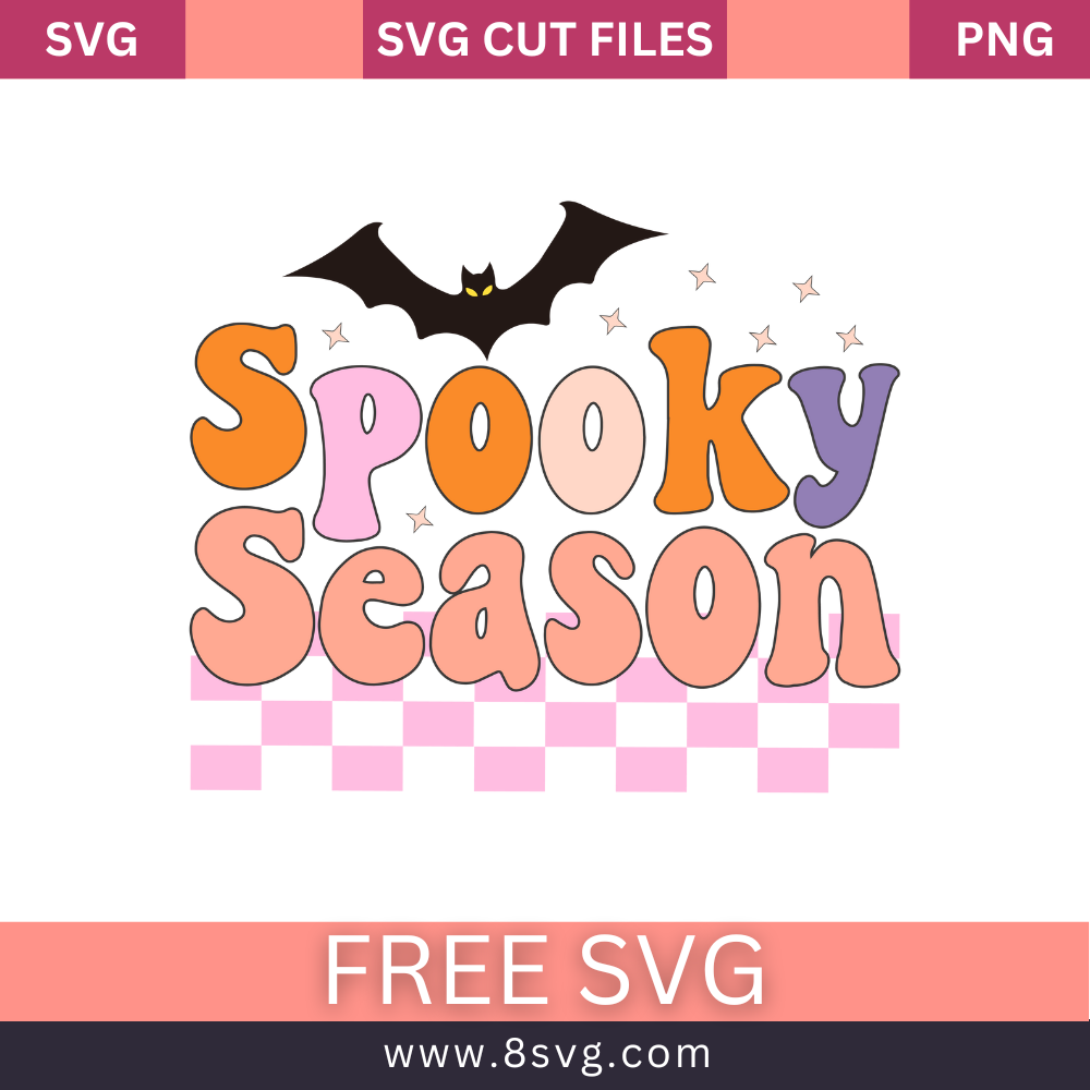 Spooky Season Svg Free cut File ghost- 8SVG