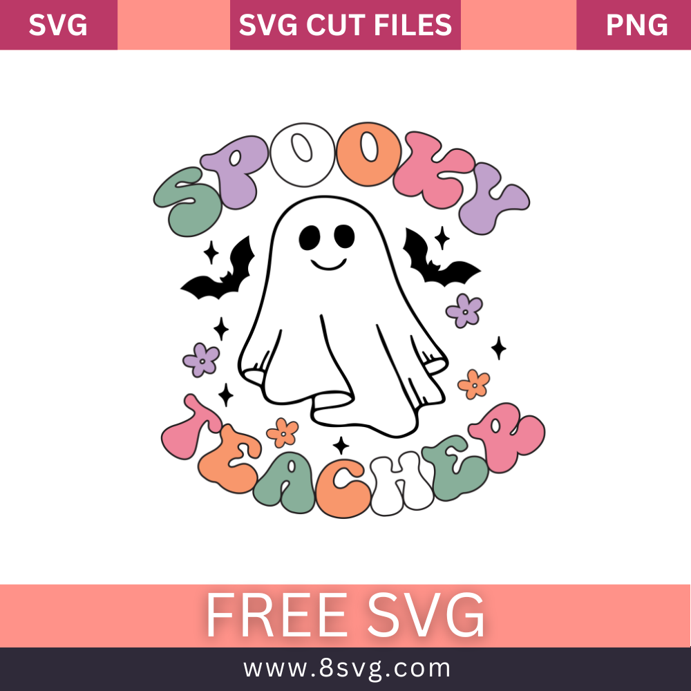 Spooky Teacher Svg Free Cut File halloween Svg Design – 8SVG