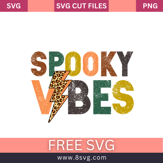 Spooky Vibes svg free Leopard Lightning Bolt Png- 8SVG