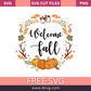 Welcome Fall Svg Free Cut File For Cricut- 8SVG