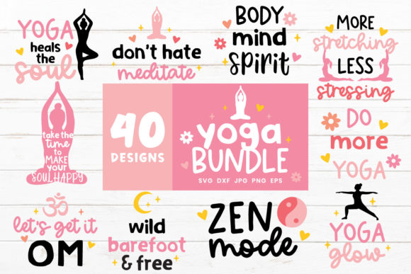 40 yoga svg bundle- 8SVG