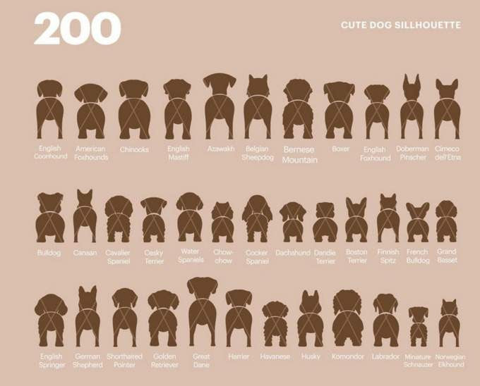 200+ Dog Butt SVG Bundle | Silhouette, Chow Chow, Leash Holder- 8SVG