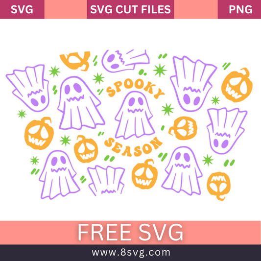 spooky season starbucks svg Free cut file For Cricut- 8SVG