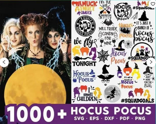 1000+ Hocus Pocus SVG Bundle- 8SVG